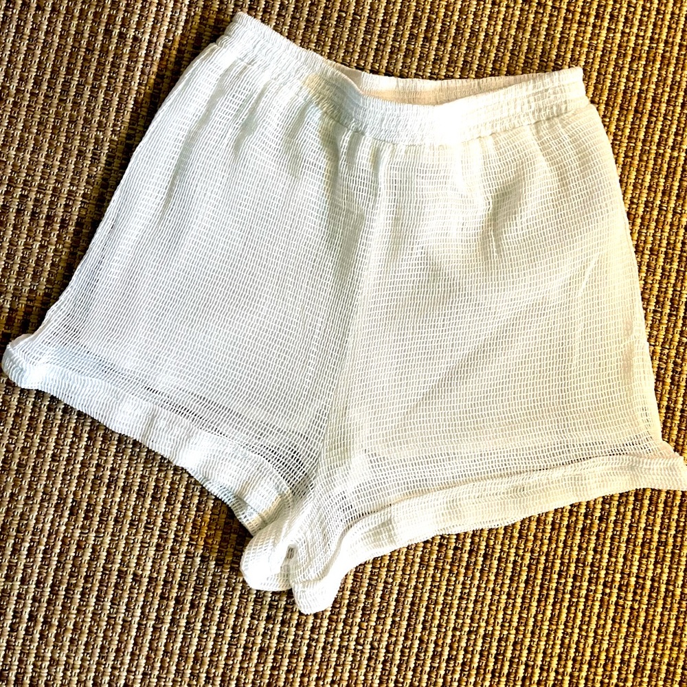Ha Ha• Flowy High Waist Shorts•Off White•Size S•NWT